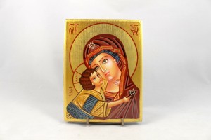 Icona dipinta a mano raffigurante Madonna con Bambino,