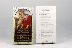 Cartoncino benedizioni pasquali Madonna.