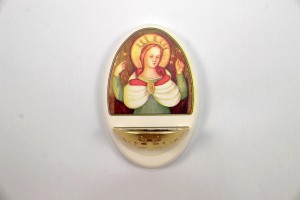 Acquasantiera icon immagine personalizzata della Madonna delle Grazie di Faenza.